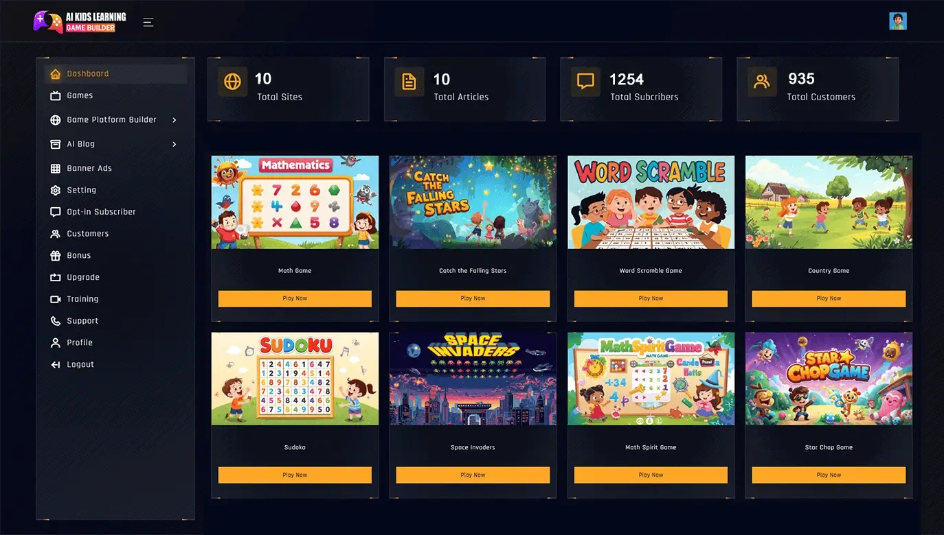 AI-Kids-Learning-Game-Builder-Feature-1-Games