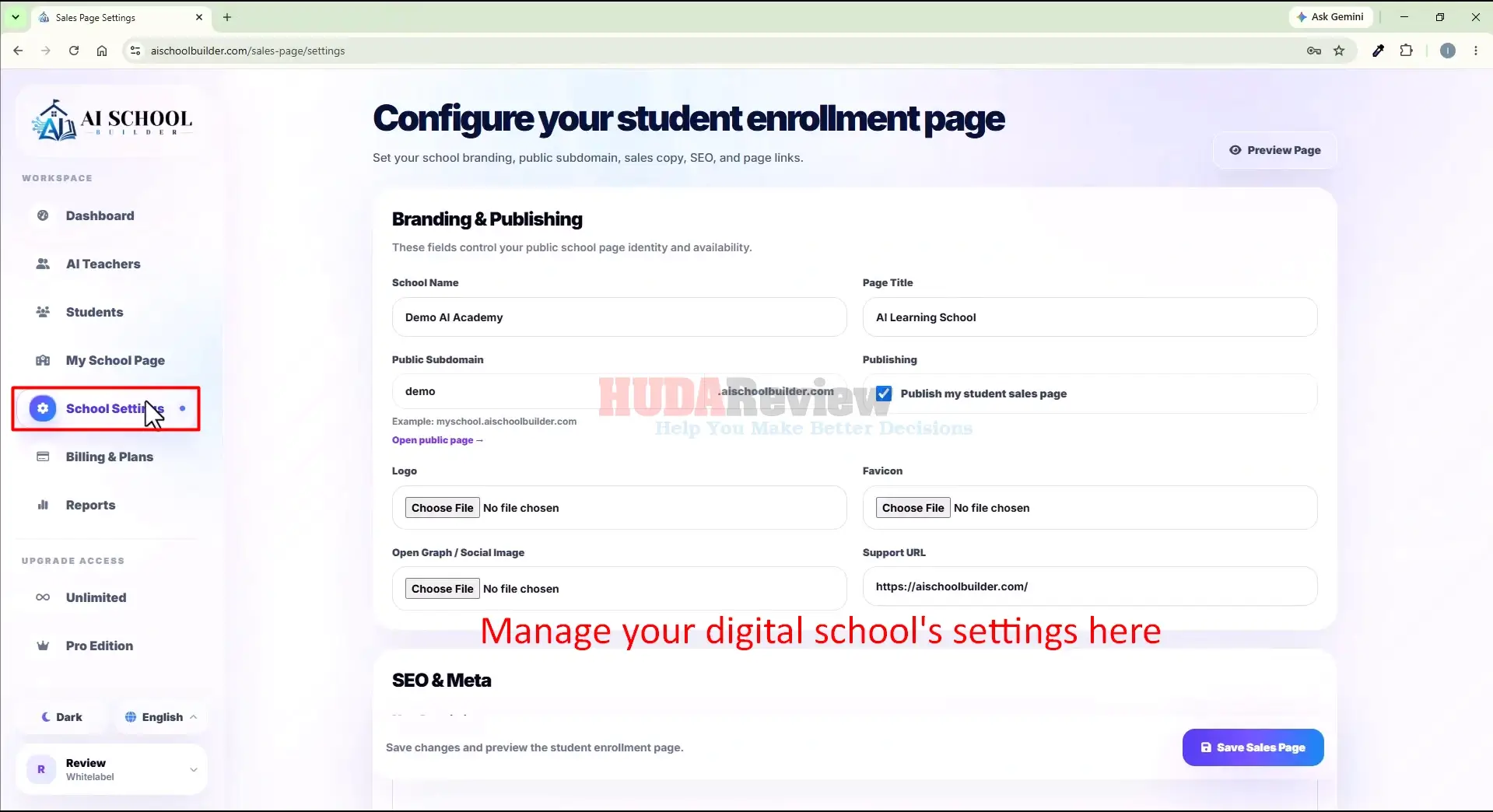 AI-School-Builder-Demo-12-settings