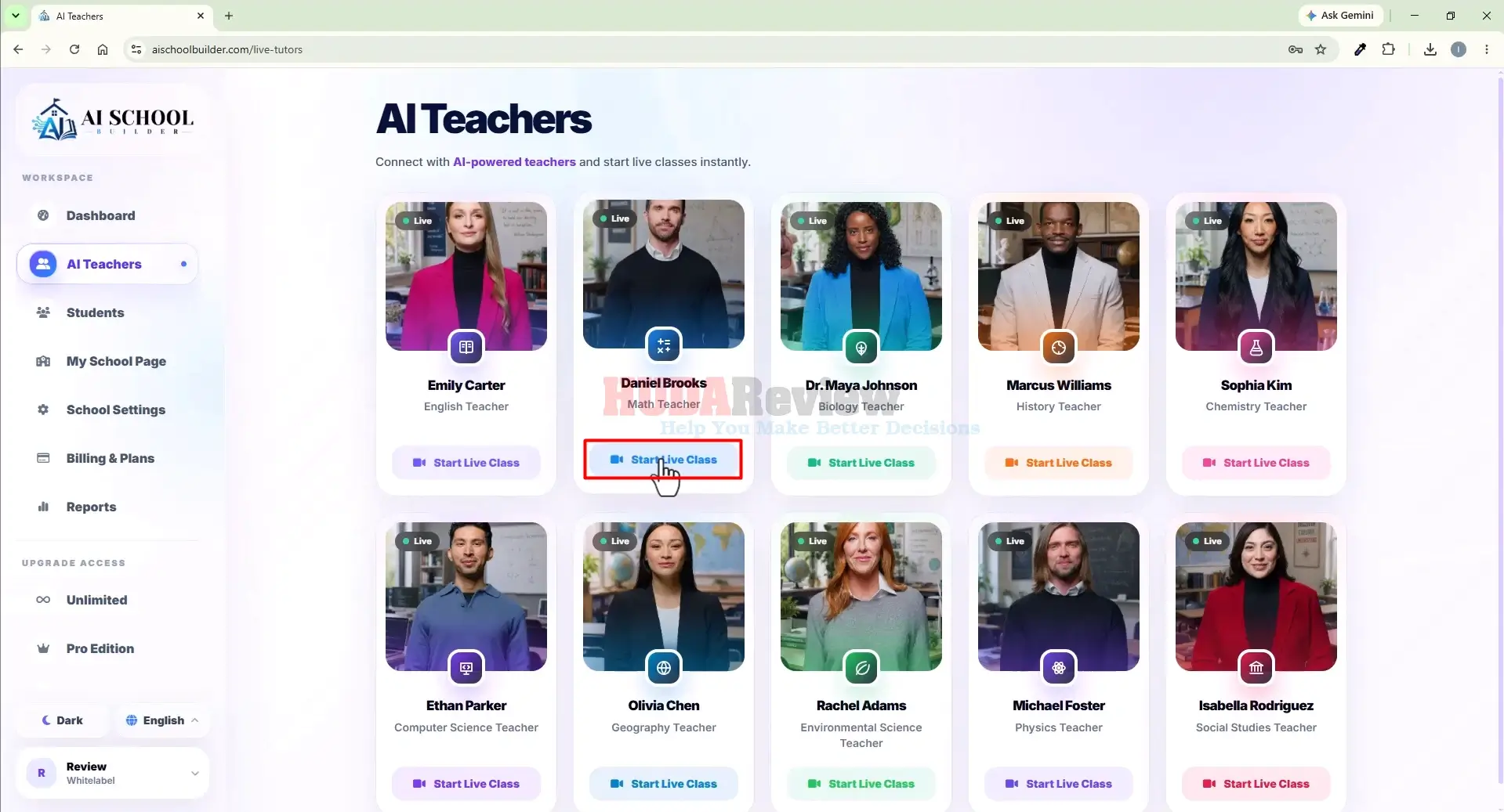 AI-School-Builder-Demo-4-start-live-class