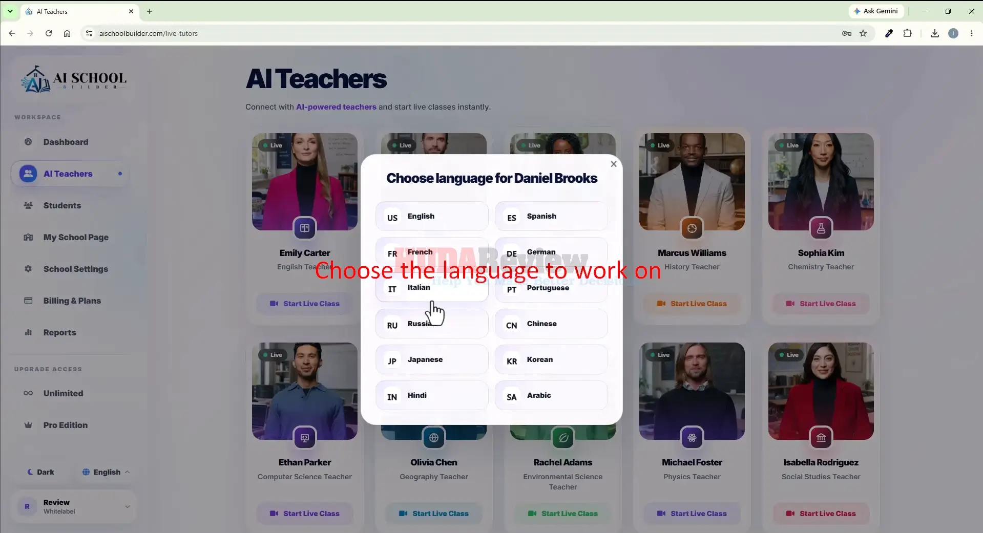 AI-School-Builder-Demo-5-language