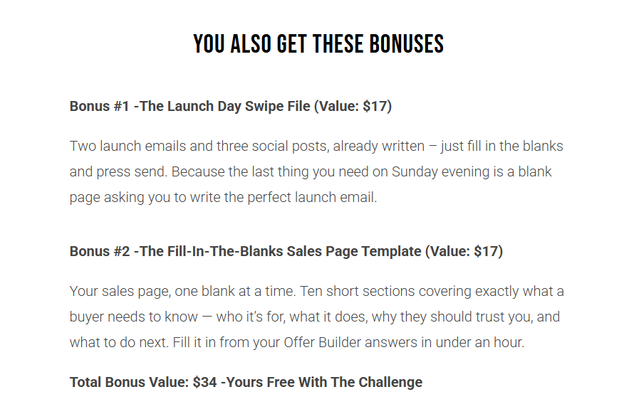 Bonuses