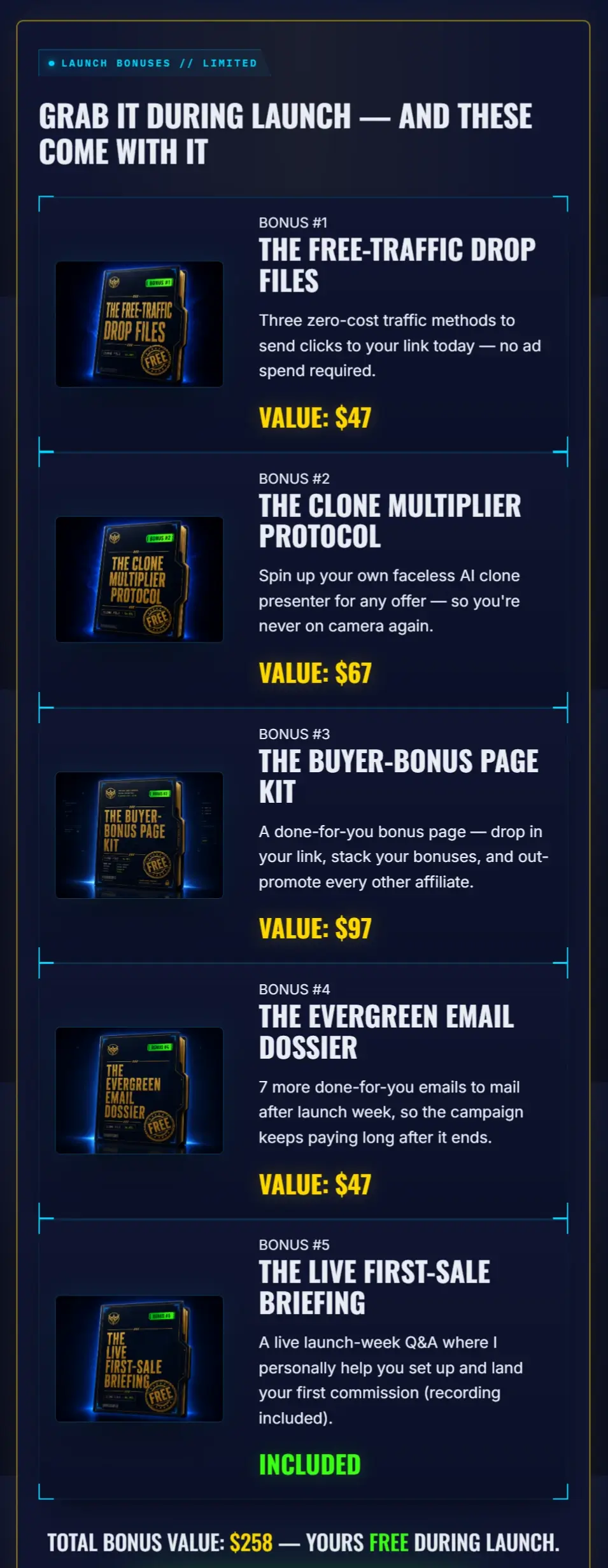 Clone-File-001-Bonuses