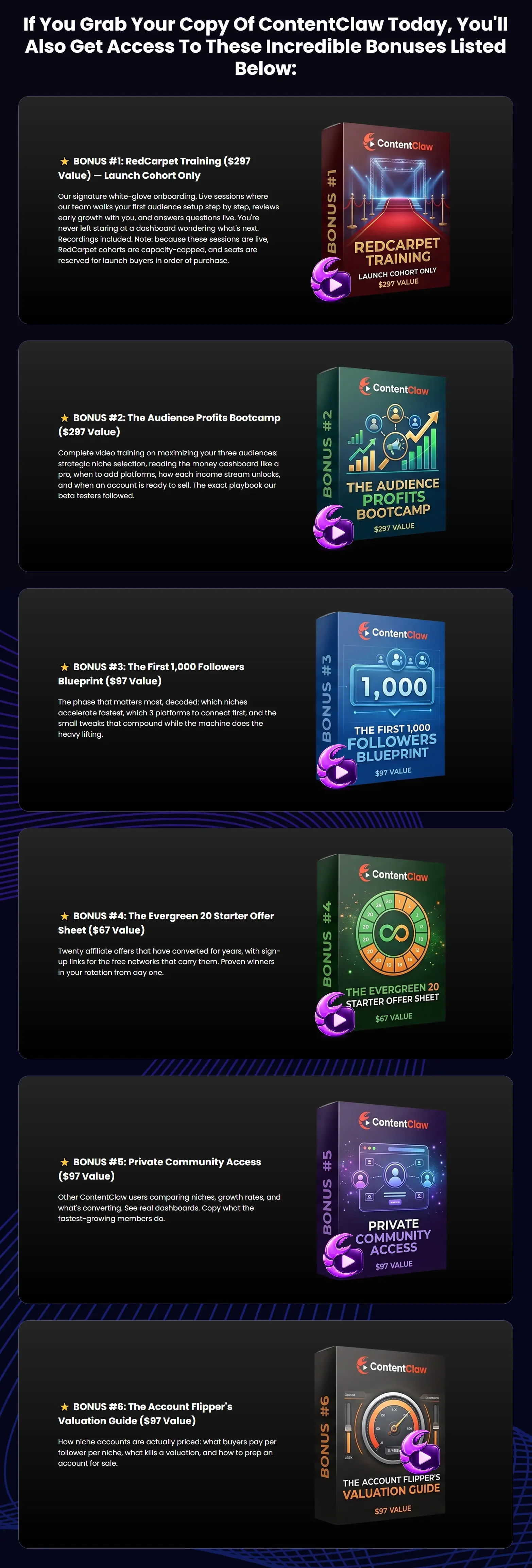 ContentClaw-Bonuses