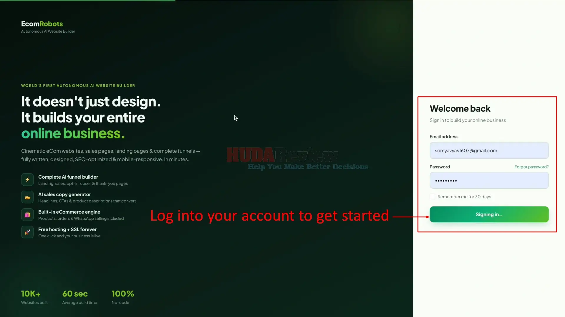 EcomRobots-AI-Demo-1-account