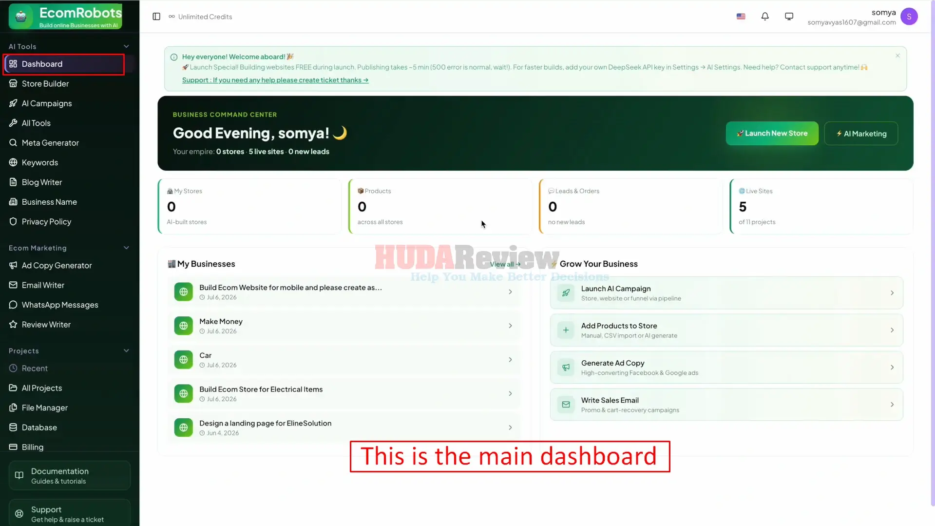 EcomRobots-AI-Demo-2-dashboard