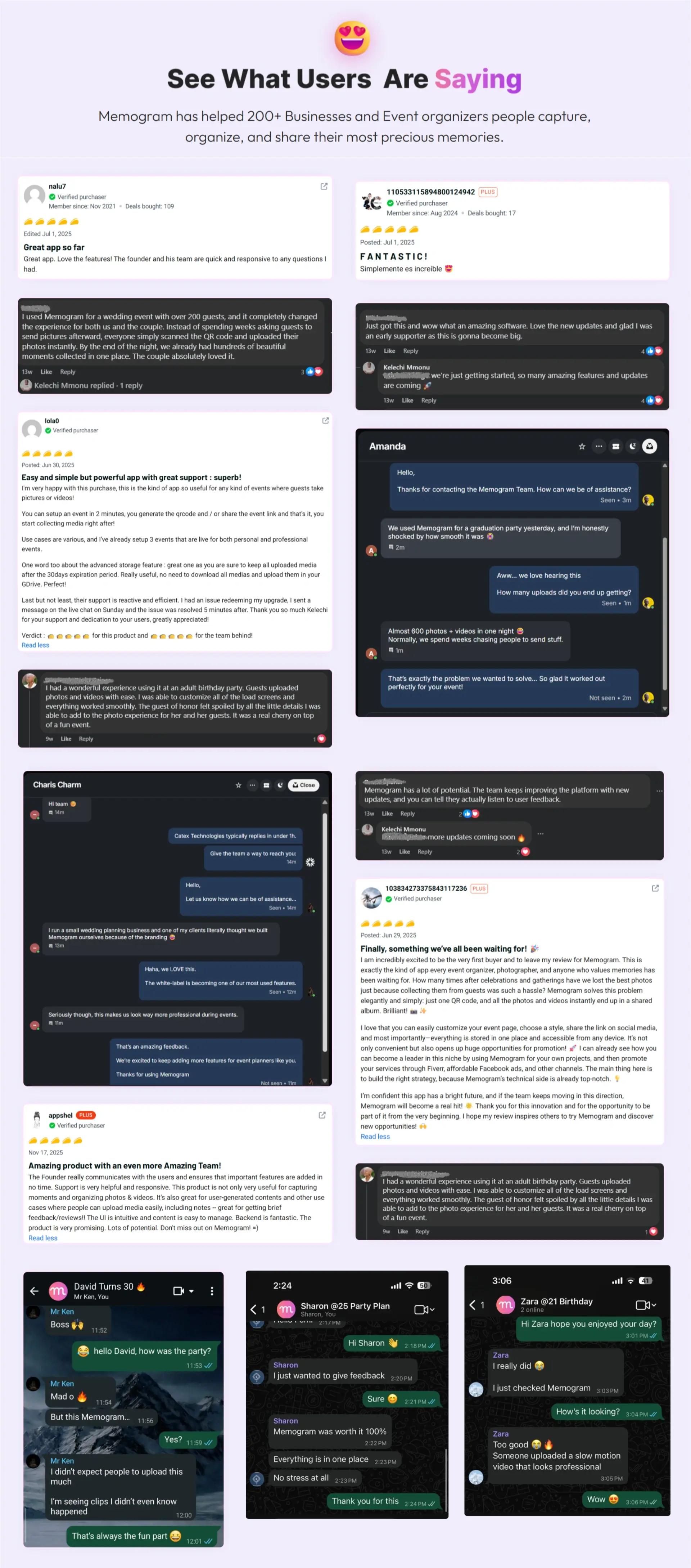 Memogram-Feedback