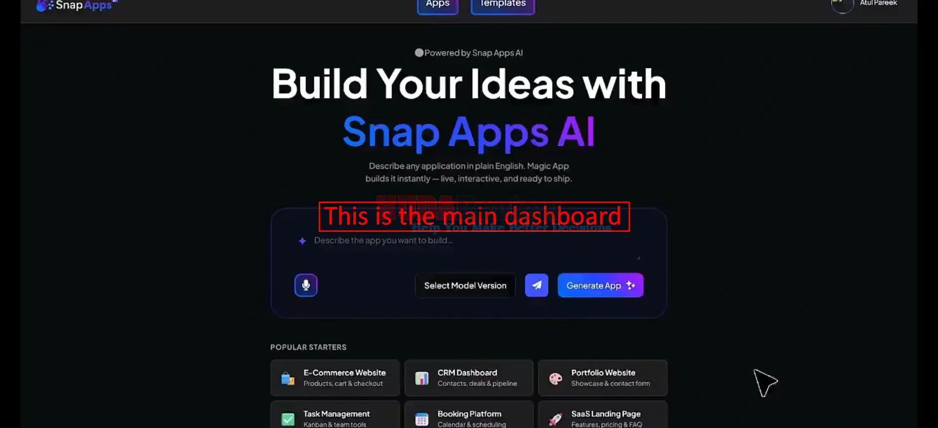 Snap-Apps-AI-Demo-1-dashboard