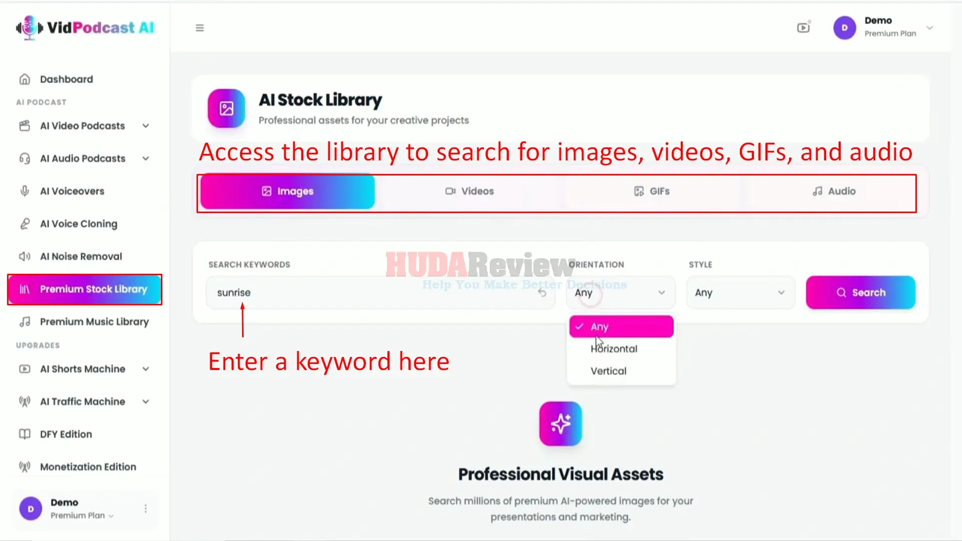 VidPodcast-AI-Demo-25-stock