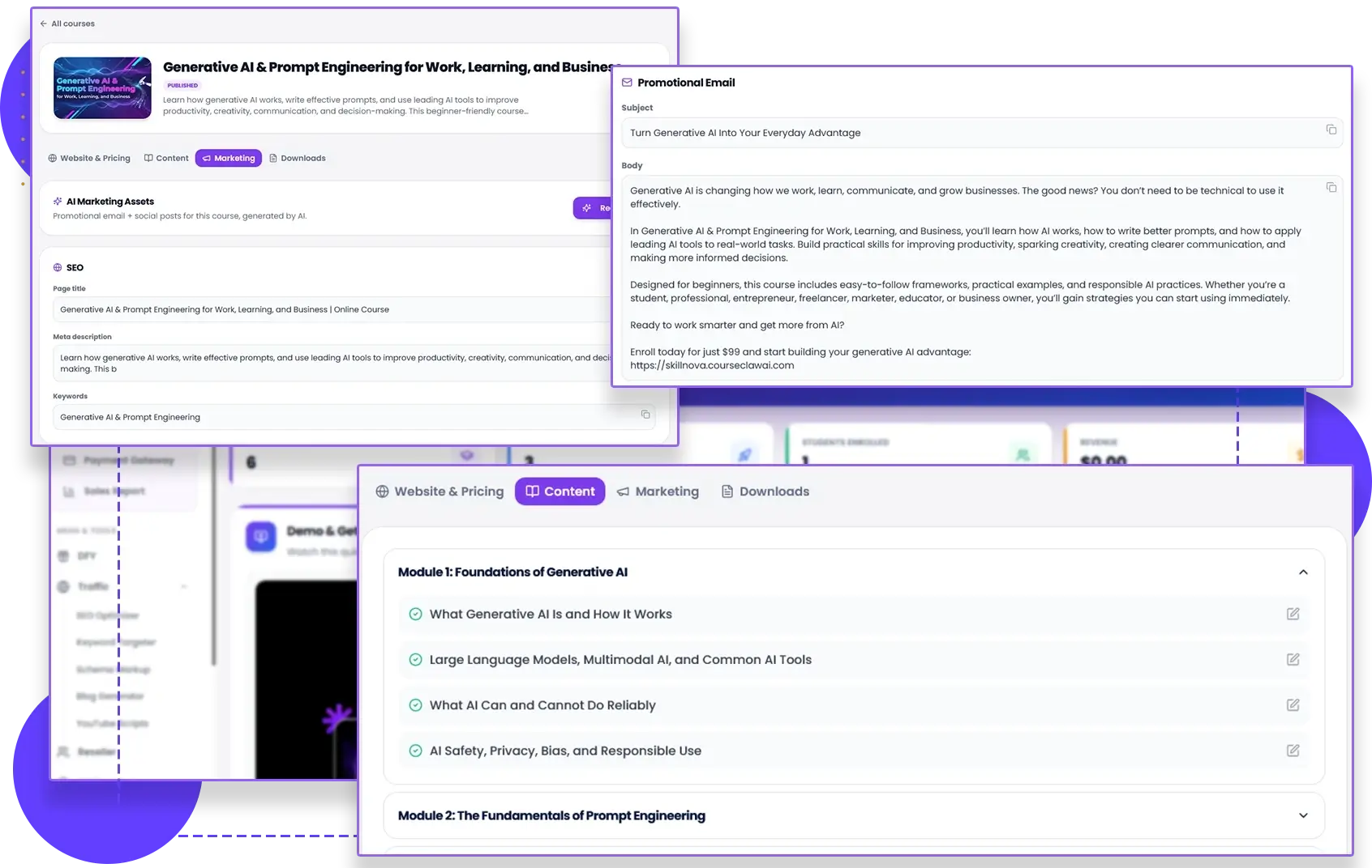 CourseClaw-AI-Feature-4-Marketing