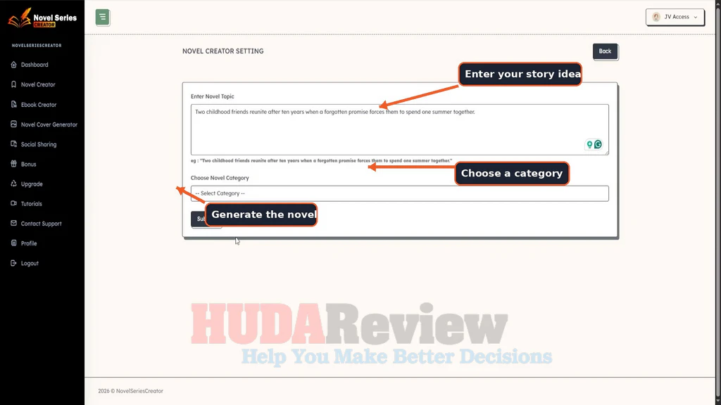 Novel-Series-Creator-demo-3-enter