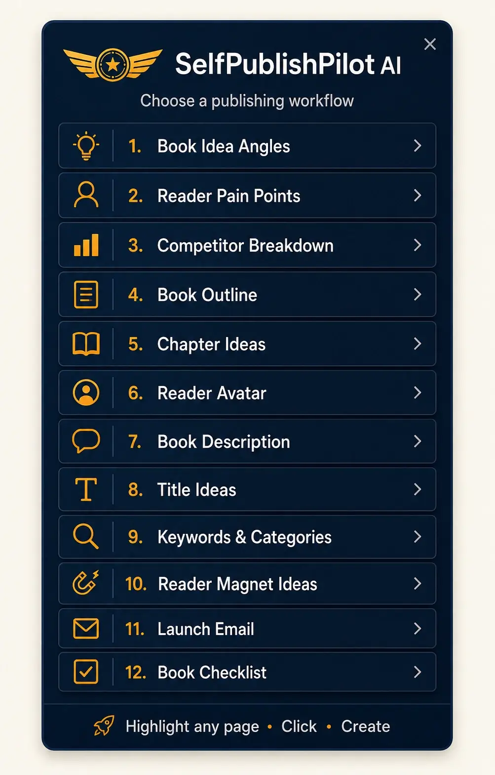 Self-Publish-Pilot-12-Workflows