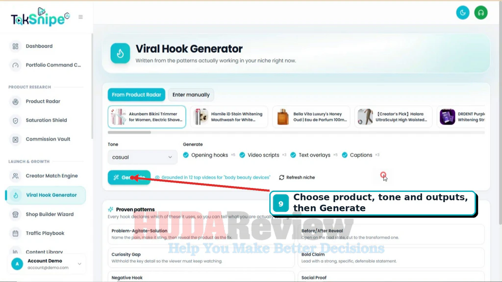 TokSnipe-ai-demo-9-Viral