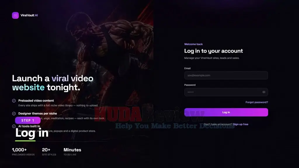 ViralVault-AI-Demo-1-login
