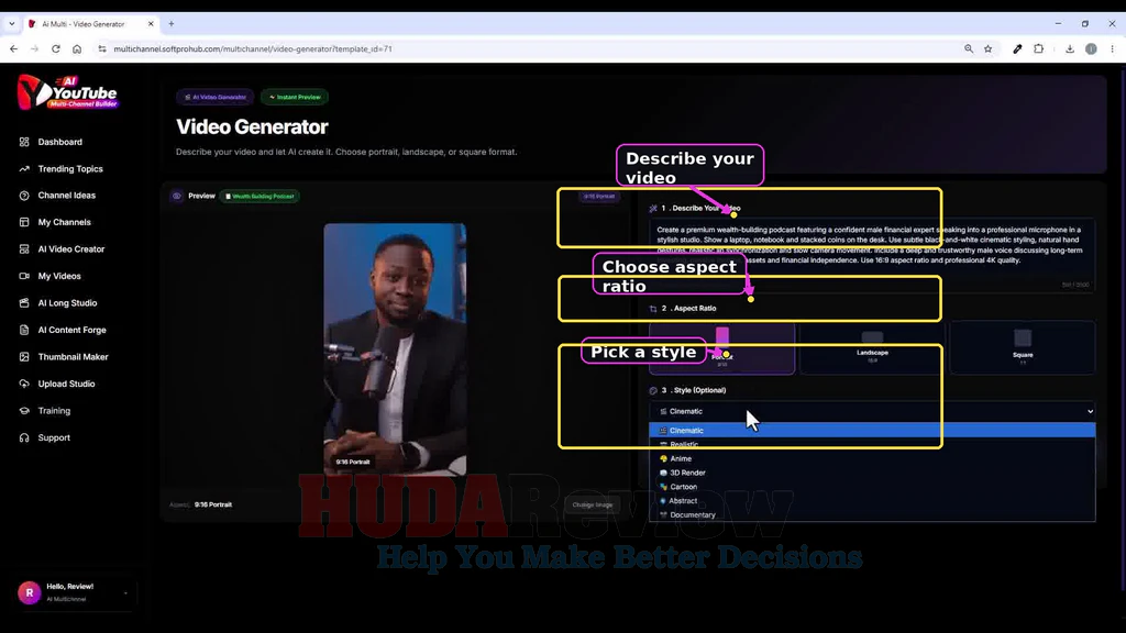 AI-YouTube-Multi-Channel-Builder-demo-8-Configure