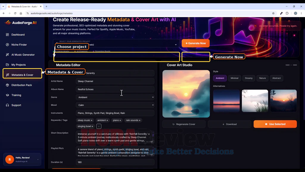 AudioForge-AI-demo-10-Metadata