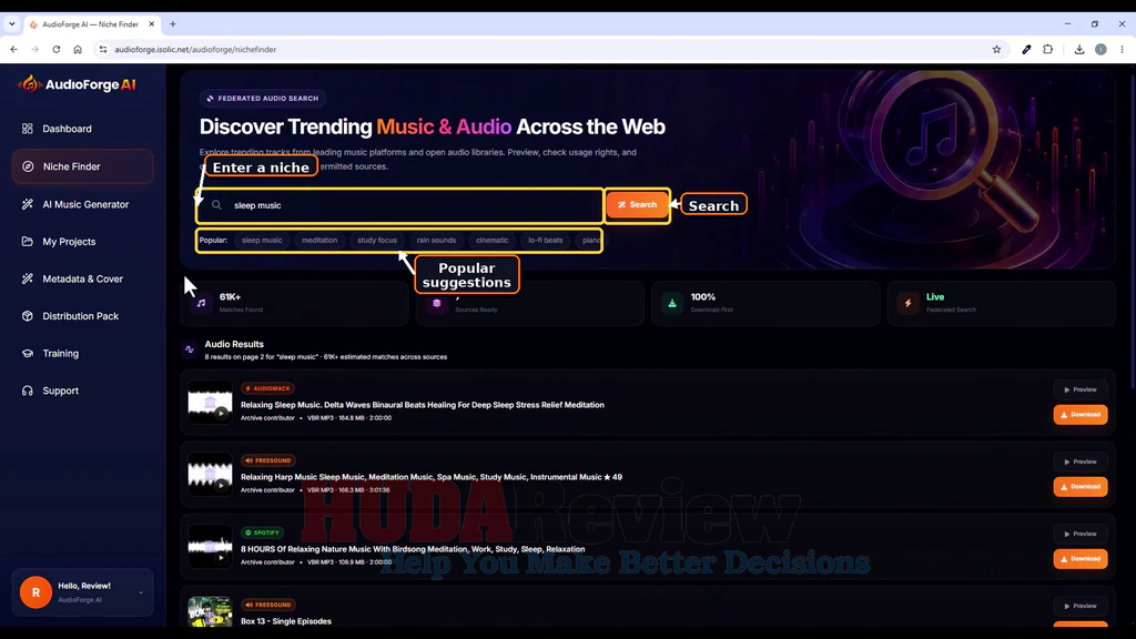 AudioForge-AI-demo-3-Search
