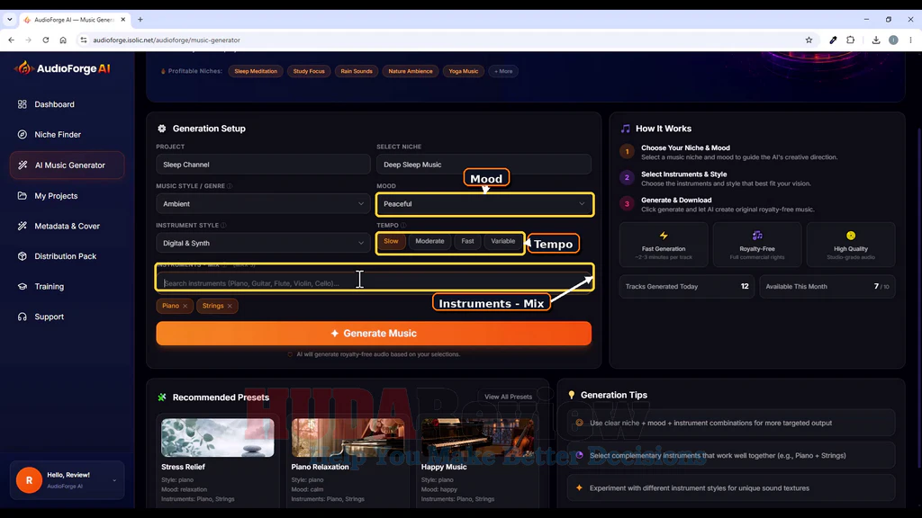 AudioForge-AI-demo-6-Configure