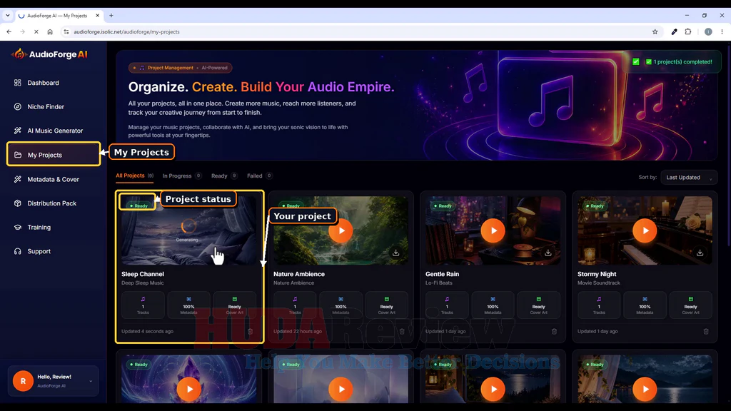 AudioForge-AI-demo-8-Projects