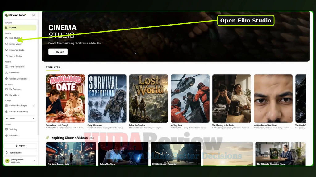 Cinema-Studio-AI-demo-start