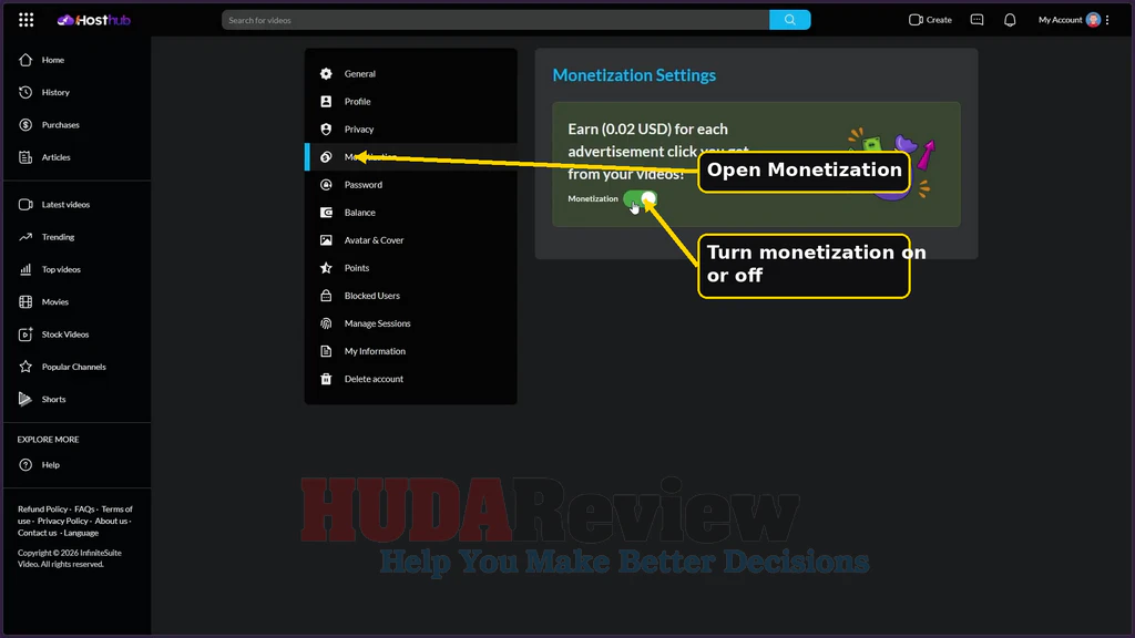 HostHub-demo-17-Monetization
