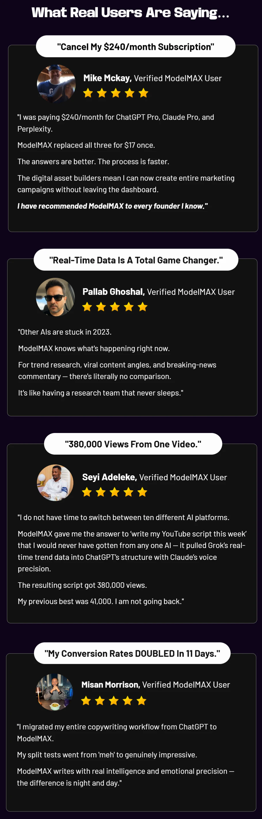 ModelMax-feedback