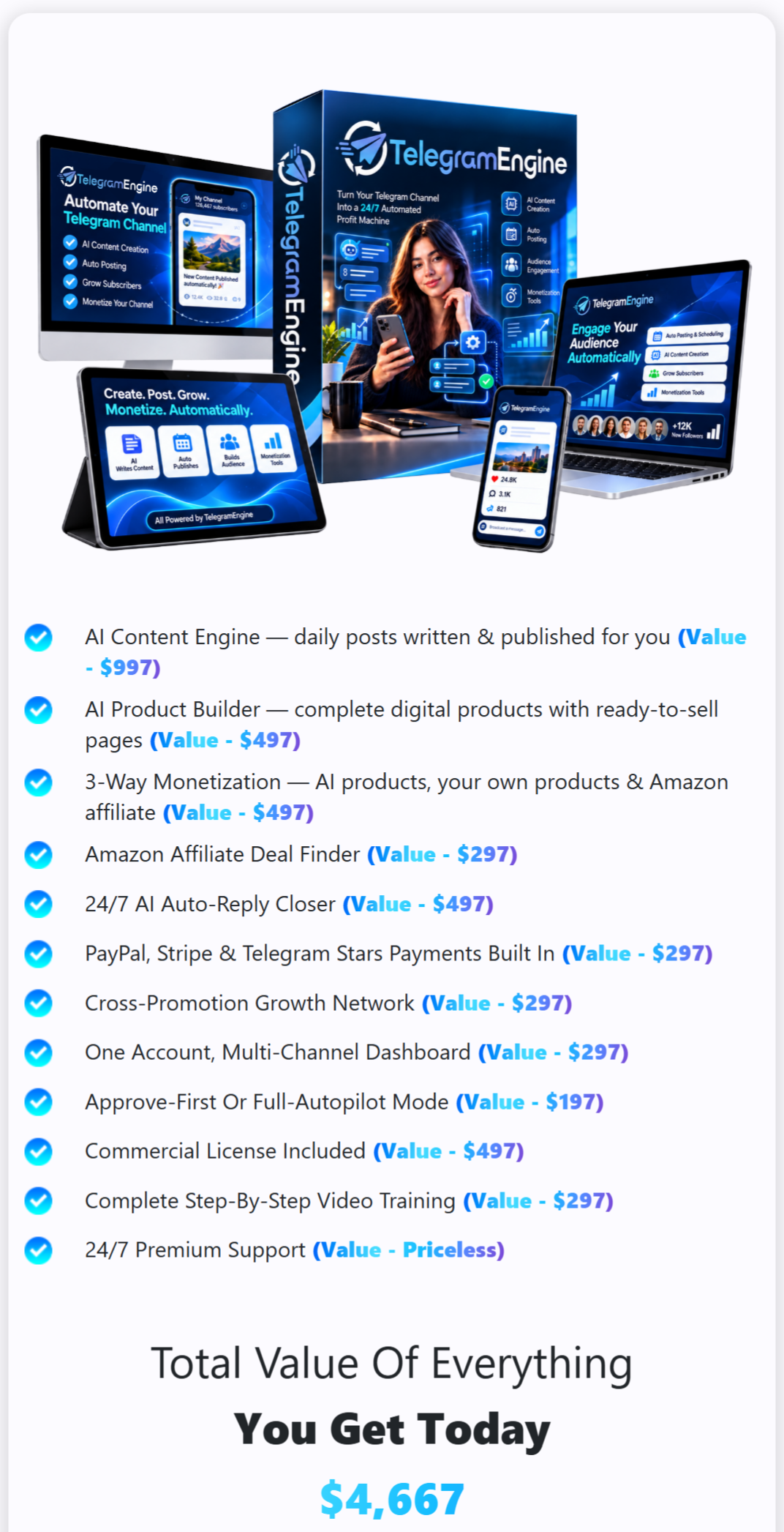 Telegram-Engine-price
