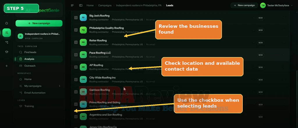 AIProspectGenie-demo-5-Review