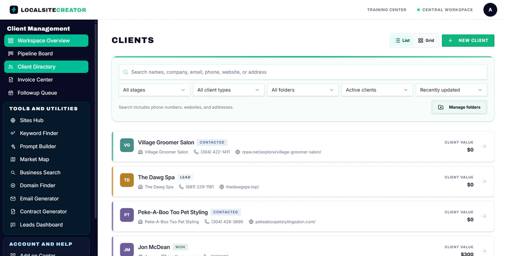 LocalSiteCreator-feature-7-Client