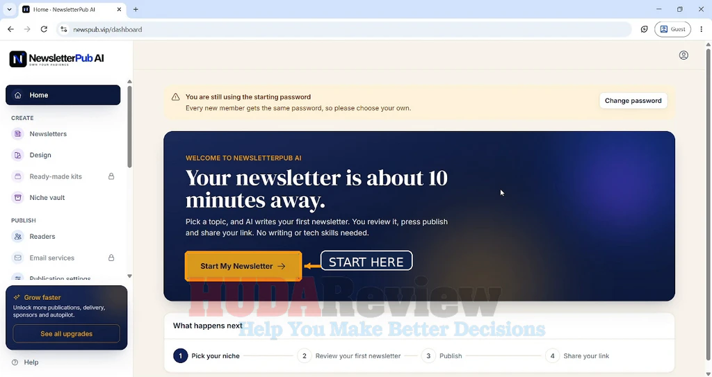 NewsletterPub-AI-demo-2-Start